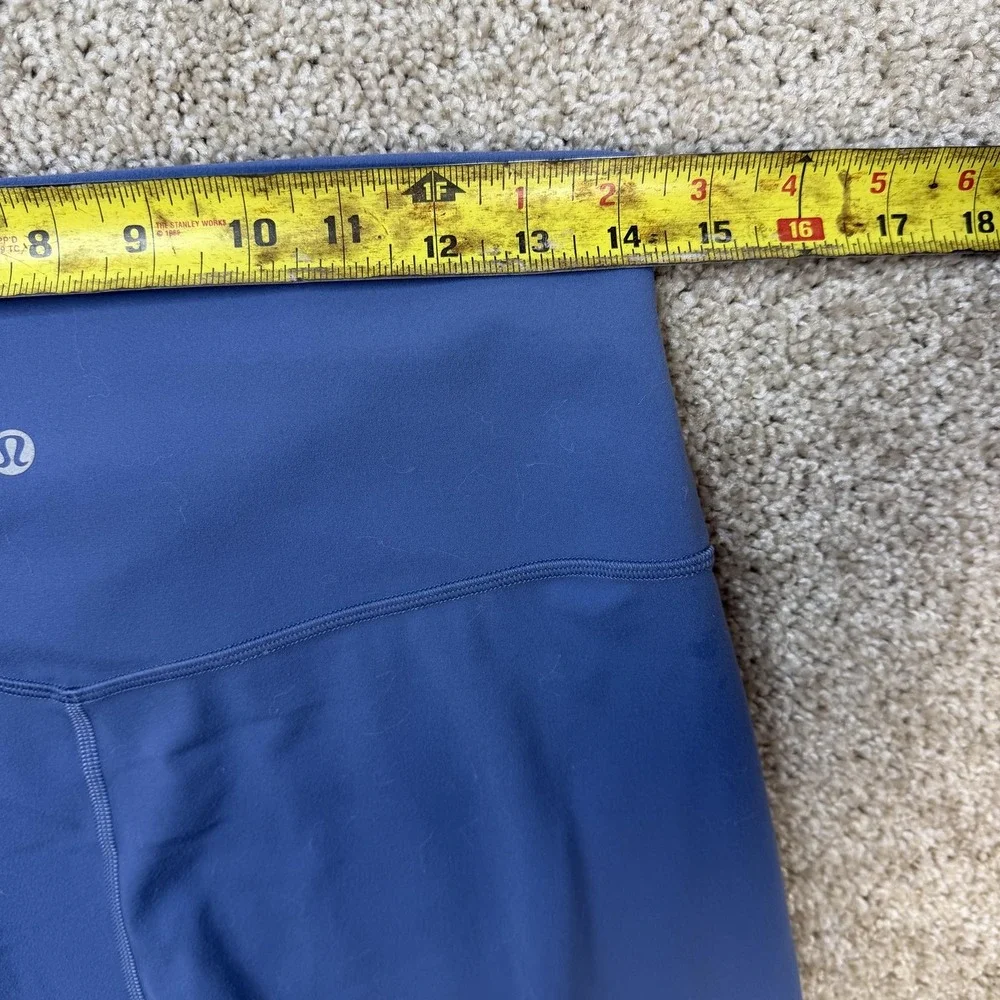 Lululemon Bike Shorts Womens 4 Blue High Rise 6